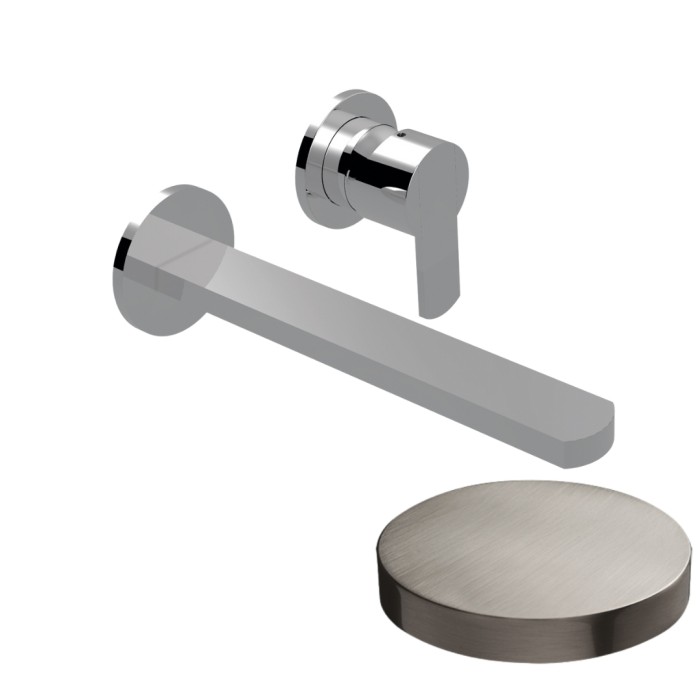 Внешняя часть смесителя для раковины встраиваемого, излив 15 см, без донного клапана, Giulini Surf, никель матовый арт. 5825-15EPNKO