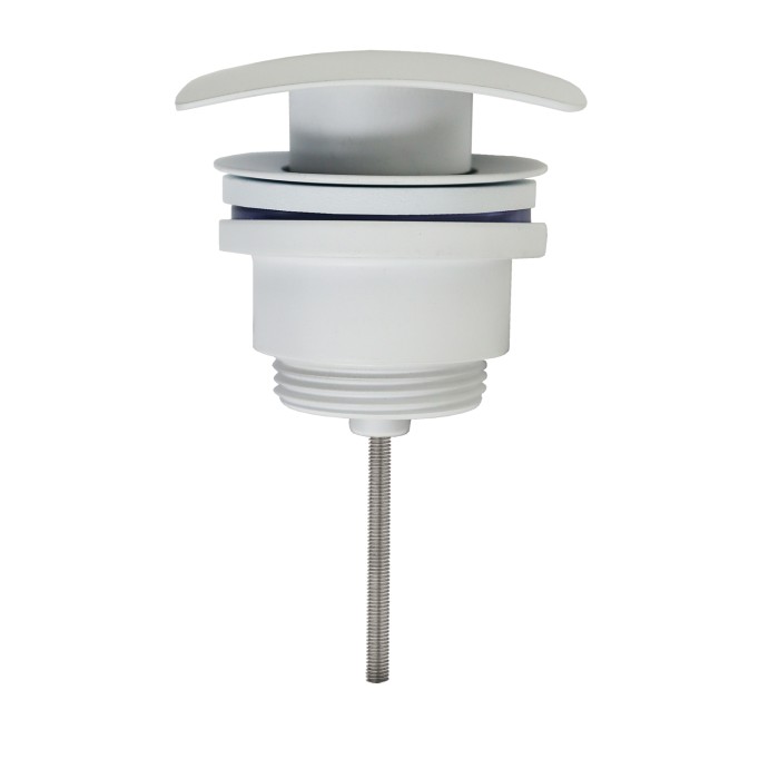 Донный клапан для раковины, квадрат, CLIC-CLAC, G 1 1/4, латунь, белый Azario, Basic - AZ-106-WHI