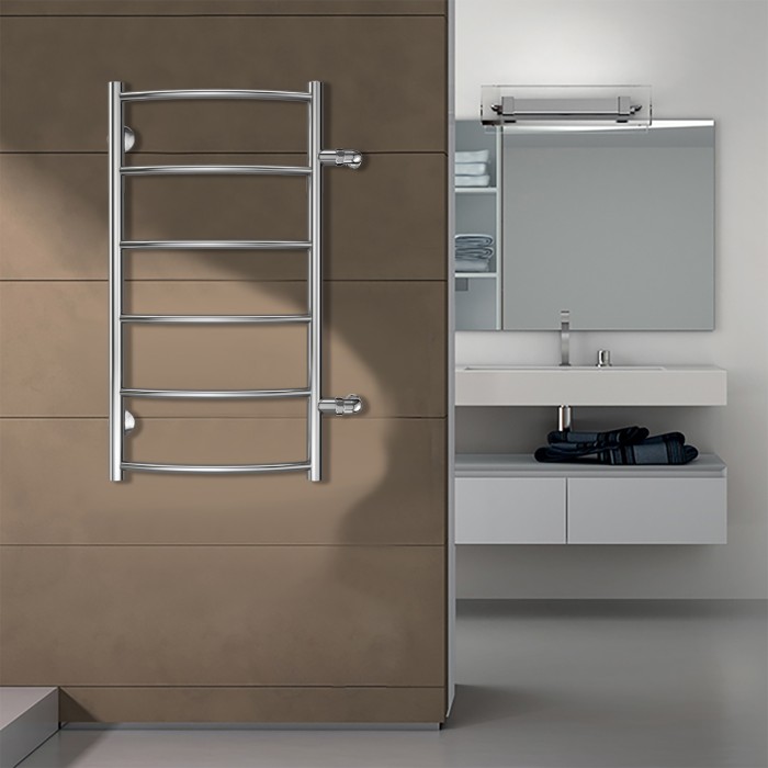 Полотенцесушитель водяной 400/800 6 секций, боковое подключение, 1", хром, Verona Azario - AZ04548