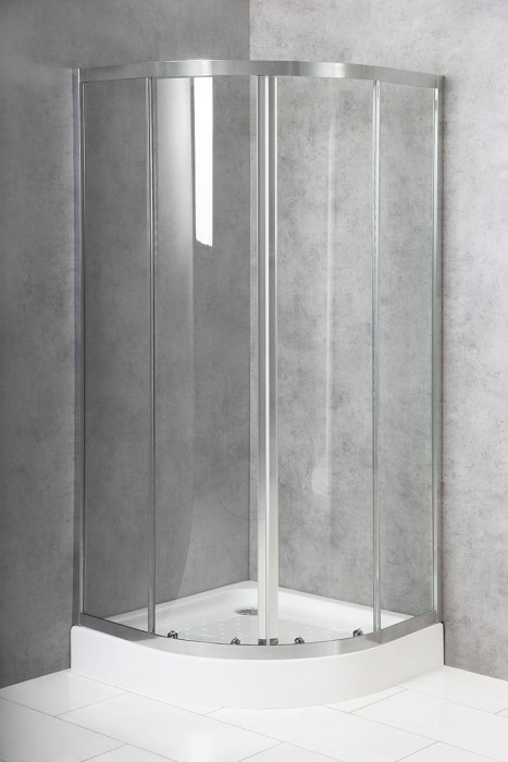 Душевой уголок 90x190 BelBagno, глянцевый хром, Due арт. DUE-R-2-90-C-Cr