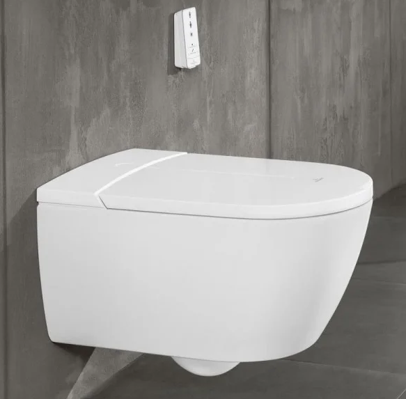 Унитаз подвесной Villeroy & Boch Viclean с функцией биде альпийский белый глянцевый арт.  V0E100R1