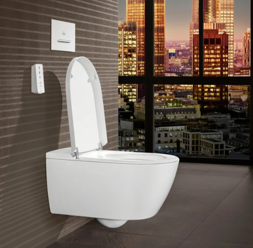 Унитаз подвесной Villeroy & Boch Viclean с функцией биде альпийский белый глянцевый арт.  V0E100R1