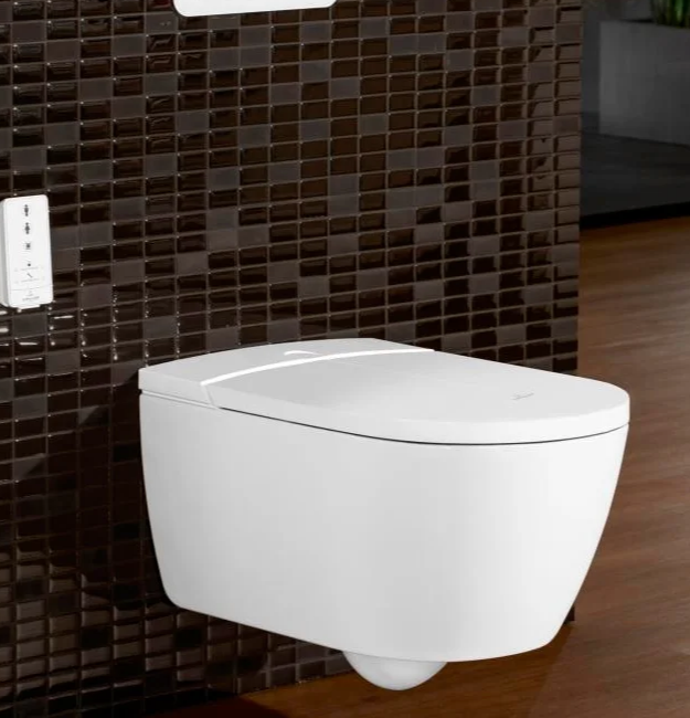 Унитаз подвесной Villeroy & Boch Viclean с функцией биде альпийский белый глянцевый арт.  V0E100R1