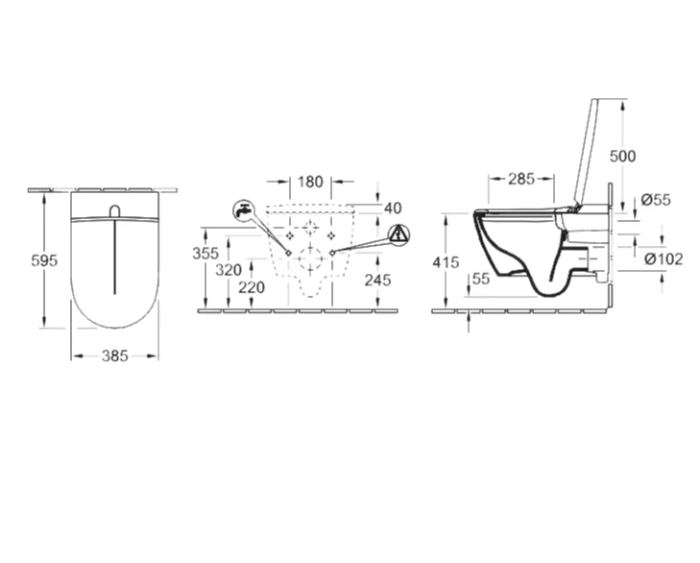 Унитаз подвесной Villeroy & Boch Viclean с функцией биде альпийский белый глянцевый арт.  V0E100R1