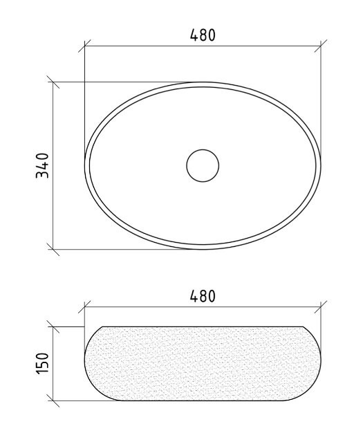 Раковина 48х34х15см, gold, Boheme Neoart - 860