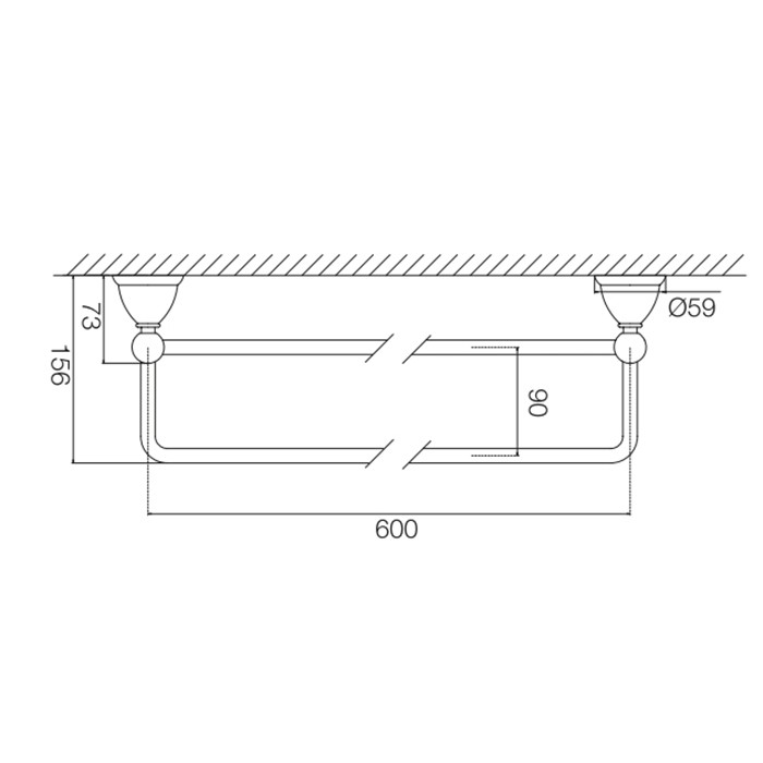 Fima Carlo Frattini Полотенцедержатель 40см., подвесной, Accessori, F6041/60OR цвет: золото