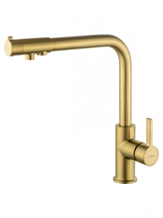 Смеситель для кухни c подключением фильтра, Wonzon &amp; Woghand, WW-88458008-BG цвет: золото