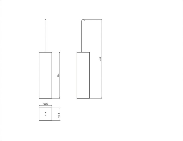 Ерш для унитаза black-chrome, Boheme - 10949-B-CR