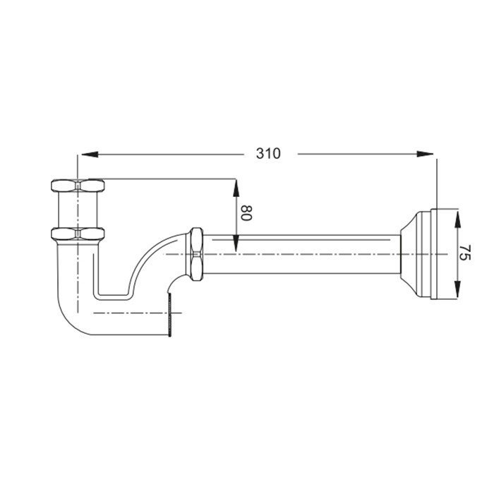 Fima Carlo Frattini Сифон для раковины, с доступом сзади, Complementi Bagno, F401CR цвет: хром
