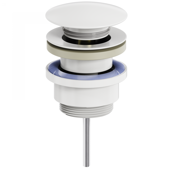 Донный клапан для раковины 1 1/4, Wonzon &amp; Woghand, WW-88SS07-MW цвет: белый