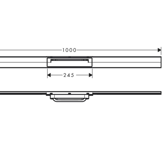 Внешняя часть трапа для душа 100 см, укорачиваемая RainDrain Flex Hansgrohe, хром арт. 56046000