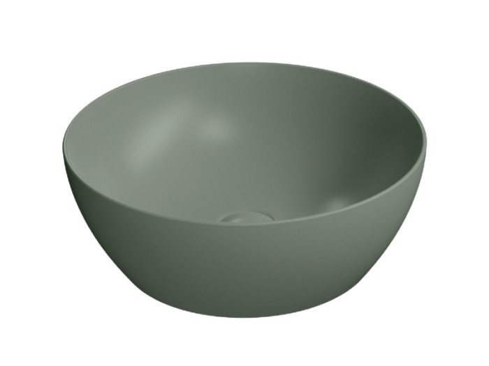 Раковина накладная 42х42х16 см, agave matte, санфаянс, Color-elements GSI арт. 885104
