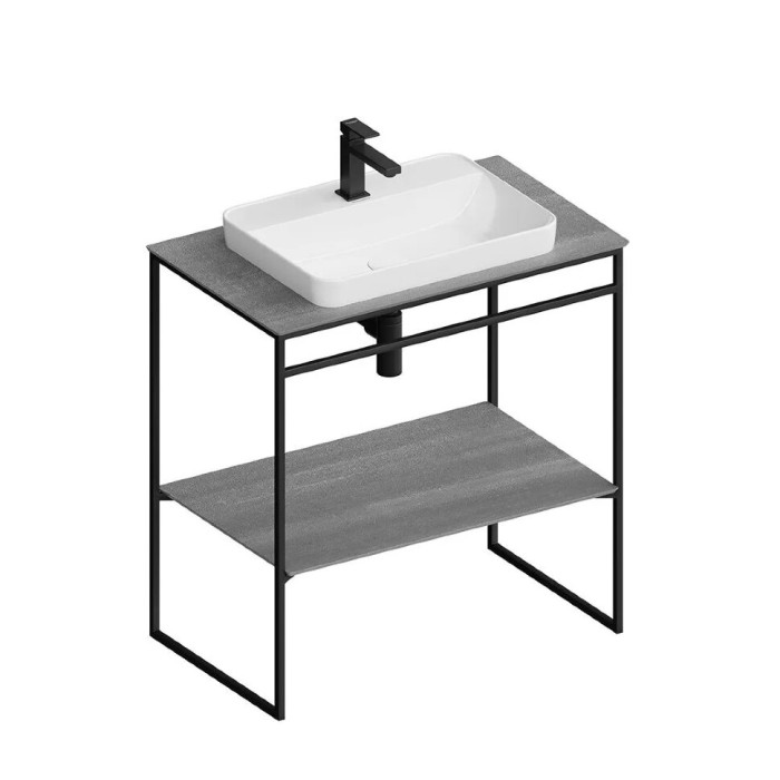 Металлическая структура напольная 80см, Plaza next Kerama Marazzi, черный - PL.N.80.01\BLK.M