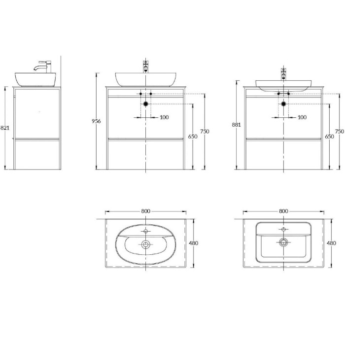 Металлическая структура напольная 80см, Plaza next Kerama Marazzi, черный - PL.N.80.01\BLK.M
