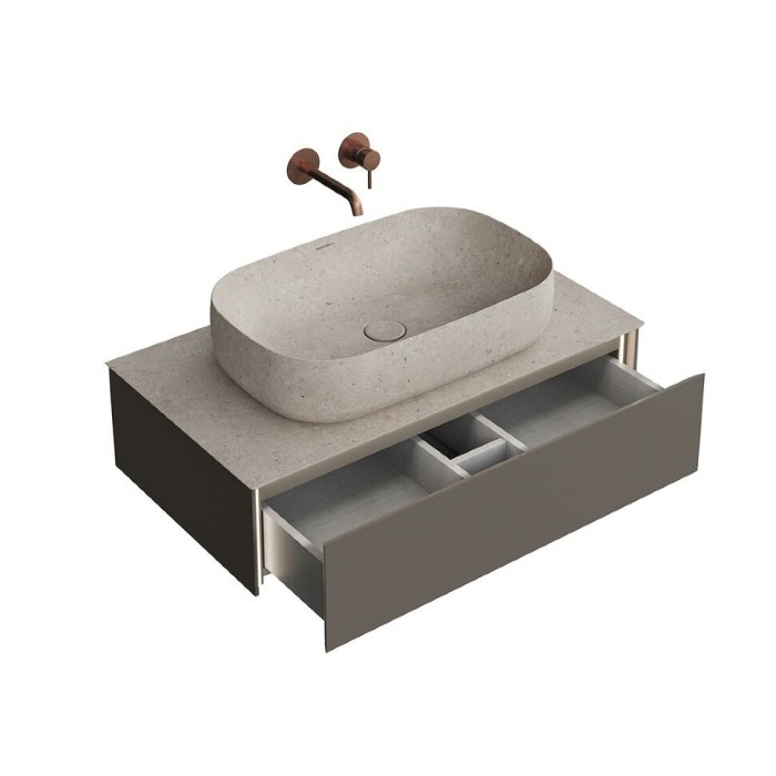 Тумба подвесная 90см, 1 ящик, Magica Kerama Marazzi, серый - MA.90.1\EGR.M