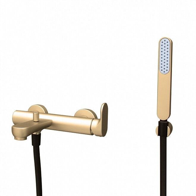 Настенный латунный смеситель для ванны, Ole Kerama Marazzi, золото - 69440CKM.M0.071