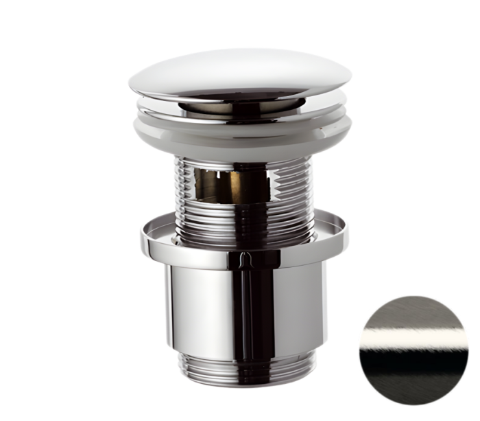 Донный клапан с переливом 1”1/4 никель глянцевый, Remer, 905CC2114NP