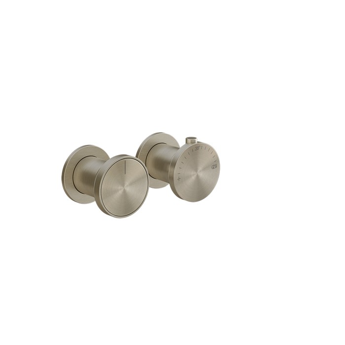Внешние части встроенного термостата для ванны, Gessi Origini, finox brushed nickel арт. 66132#149