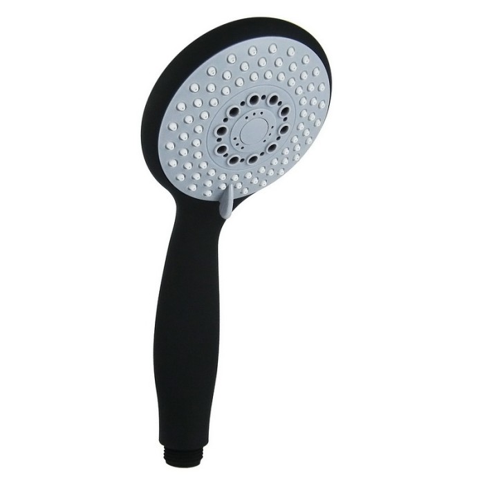 Лейка ручного душа с защитой от известняка, 3 режима струи, Giulini Wellness, матовый черный арт. 1780NO