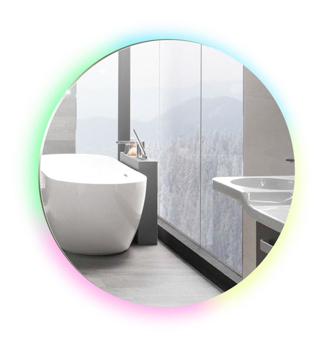 Зеркало Savanna RGB D770 Smart-управление, мультицвет, Azario Lotos - LED-00002604