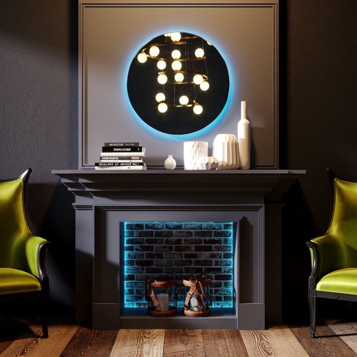 Зеркало Savanna RGB D770 Smart-управление, мультицвет, Azario Lotos - LED-00002604