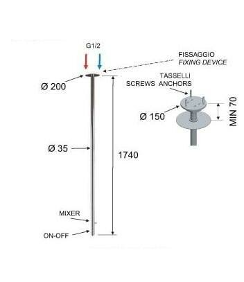 Смеситель для раковины 181 см черный матовый, Remer X Style, скрытого монтажа N17LNO