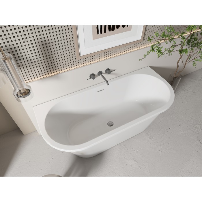 Акриловая ванна 1700x750x580 пристенная, Azario Elcon арт. ELC17075