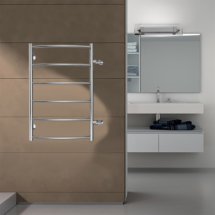 Полотенцесушитель водяной 500/800 6 секций, боковое подключение, 1", хром, Verona Azario - AZ04558