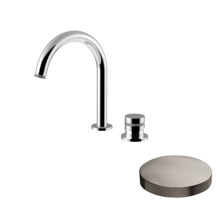 Смеситель для раковины на 2 отверстия, без донного клапана, Giulini My ring deluxe, никель матовый арт. MR0040/SCDLNKO