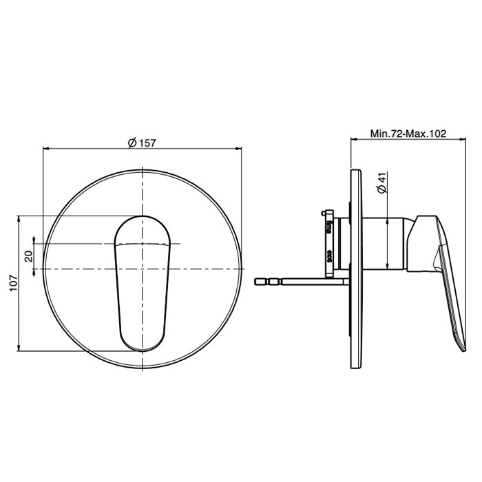 Fima Carlo Frattini Смеситель для душа, встраиваемый, Spot, F3009E1NS цвет: черный