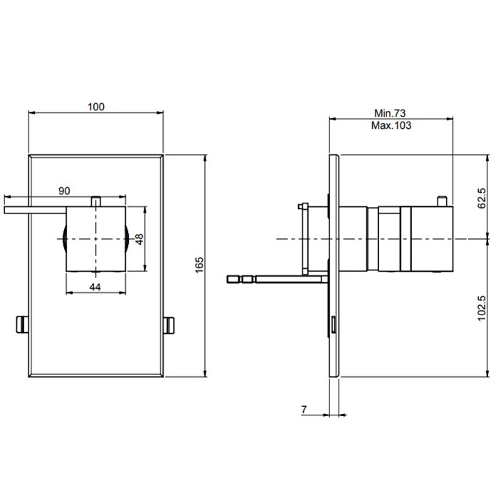 Fima Carlo Frattini Смеситель для душа, встраиваемый, термостатический, Fimatherm, F4049X1NS цвет: черный