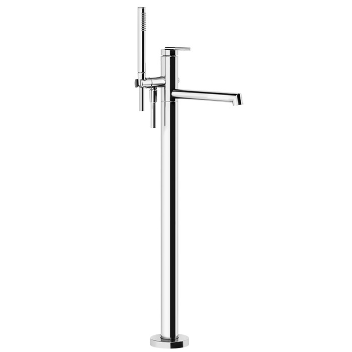 Напольный смеситель для ванны, Gessi Ingranaggio, цвет black metal pvd  арт. 63528#707