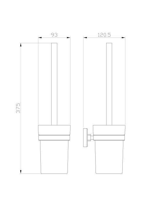 Туалетный ершик в комплекте, Wonzon & Woghand Roma, WW-7229 цвет: бронза