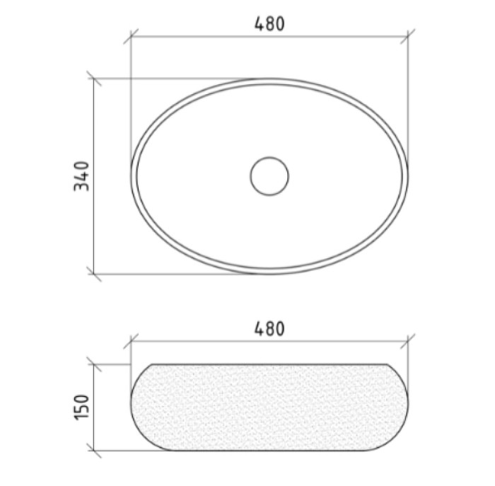 Раковина 48х34х15см, silver, Boheme Neoart - 861