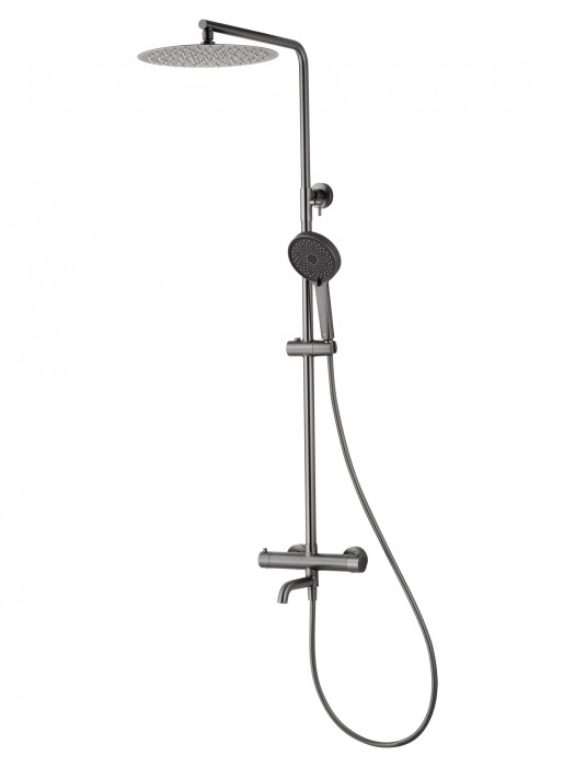 Душевая система с термостатом, Wonzon &amp; Woghand Stick, WW-88739903-BGM цвет: графит