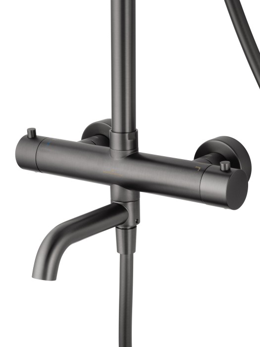 Душевая система с термостатом, Wonzon & Woghand Stick, WW-88739903-BGM цвет: графит