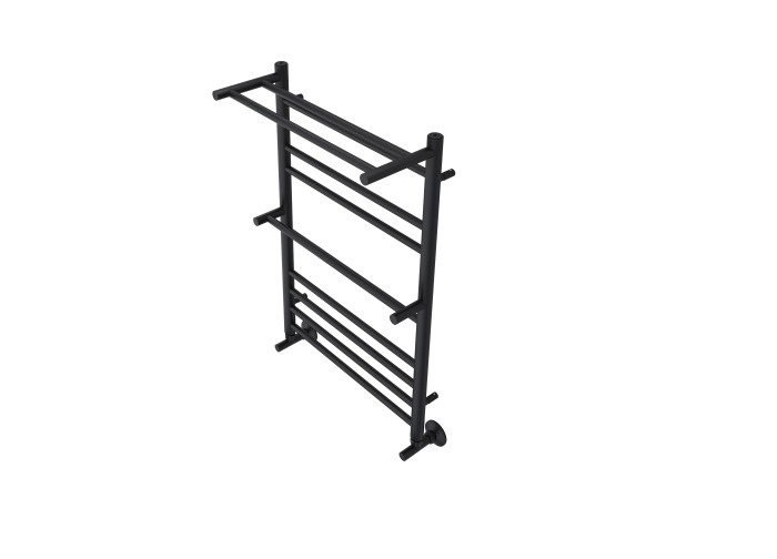 Полотенцесушитель водяной 500х800 Aquatek Альфа, черный муар арт. AQ RRP1080BL