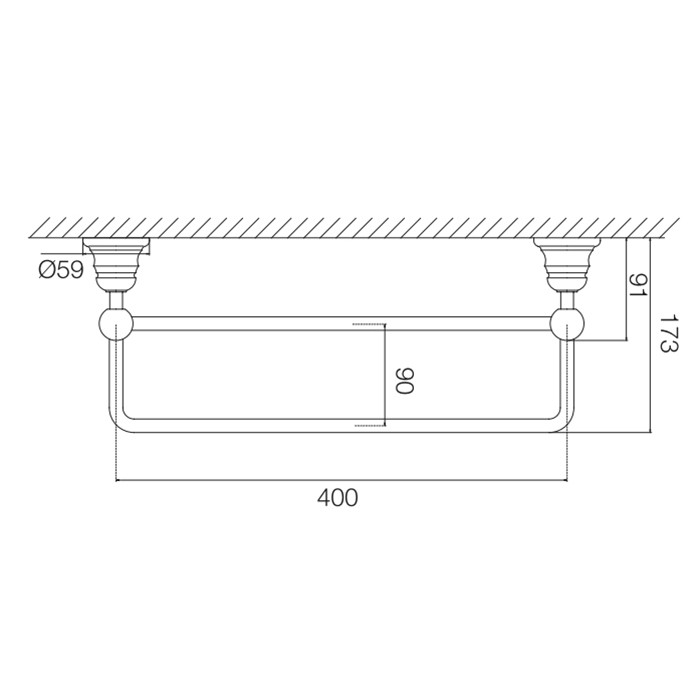 Fima Carlo Frattini Полотенцедержатель 30см., подвесной, Accessori, F6061/40OR цвет: золото