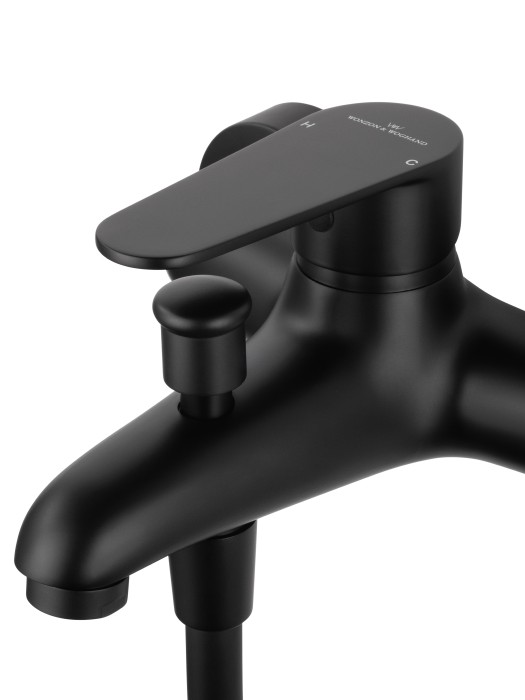 Смеситель для ванны с душем, Wonzon & Woghand Alfa, WW-AE3204-MB цвет: черный