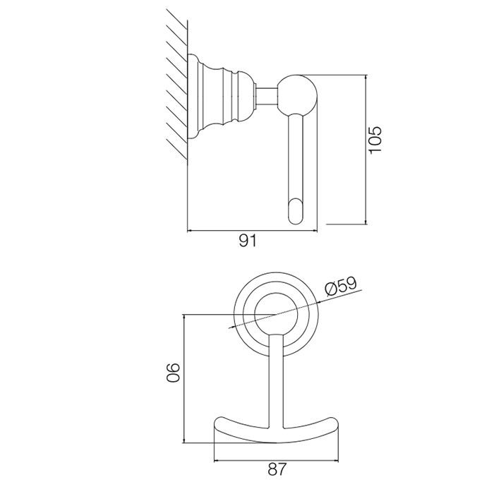 Fima Carlo Frattini Крючок двойной, подвесной, Accessori, F6064/2OR цвет: золото