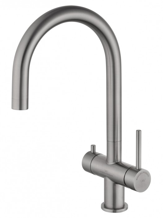 Смеситель для кухни c подключением фильтра, Wonzon &amp; Woghand, WW-3211-BS цвет: никель