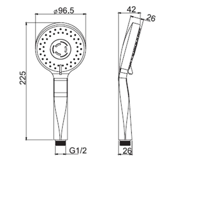 Fima Carlo Frattini Ручной душ с тремя режима, Wellness, F2298NS цвет: чёрный