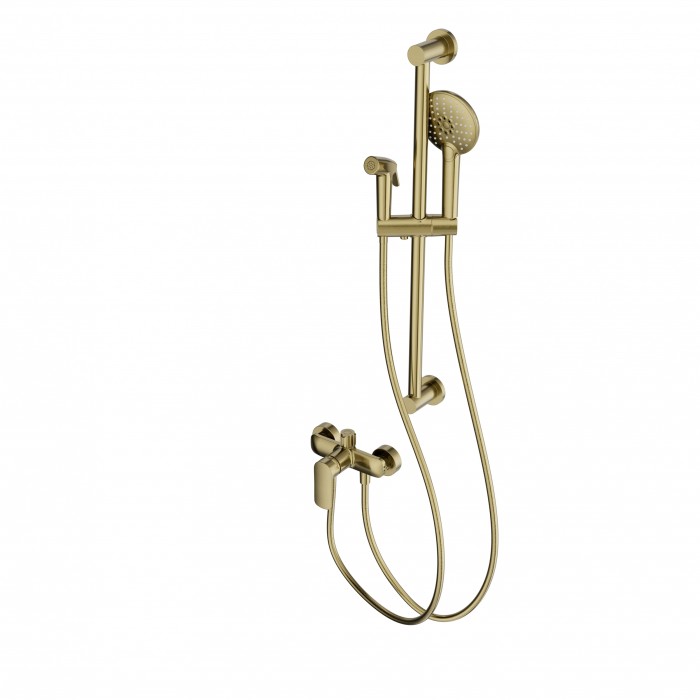 Смеситель для душа с гарнитуром, Wonzon &amp; Woghand, WW-A4888-BG цвет: золото