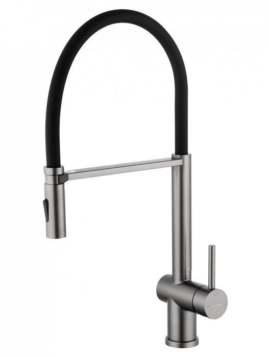 Смеситель для кухни с гибким изливом, Wonzon &amp; Woghand, WW-88438003-BGM цвет: графит