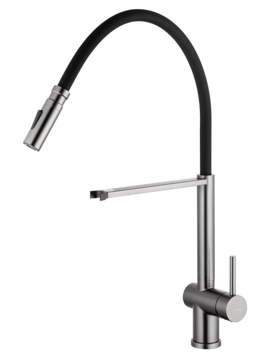 Смеситель для кухни с гибким изливом, Wonzon & Woghand, WW-88438003-BGM цвет: графит