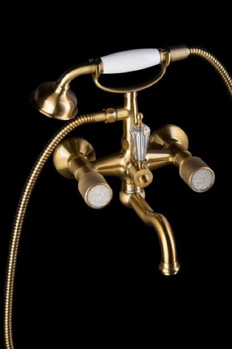 Смеситель для ванны, бронза, Royal Cristal Boheme 313-Royal/CRST