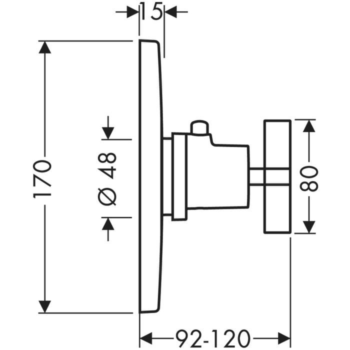Термостат HighFlow Citterio Axor, шлифованная медь арт. 39716950