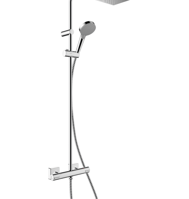 Душевая система Green с термостатом Vernis Shape Hansgrohe, хром арт. 26319000