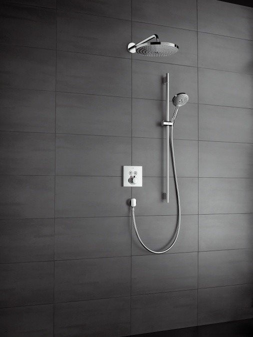 Душевой гарнитур со штангой 90см и мыльницей Raindance Select S Hansgrohe, хром арт. 26631000