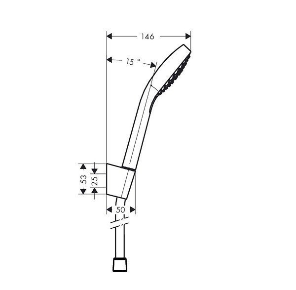 Душевой набор Vario с держателем и шлангом 160см Croma Select S Hansgrohe, белый, хром арт. 26411400